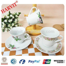 China Lieferant Großhandel Kaffeetassen und Untertassen / Porzellan Teetassen und Untertassen